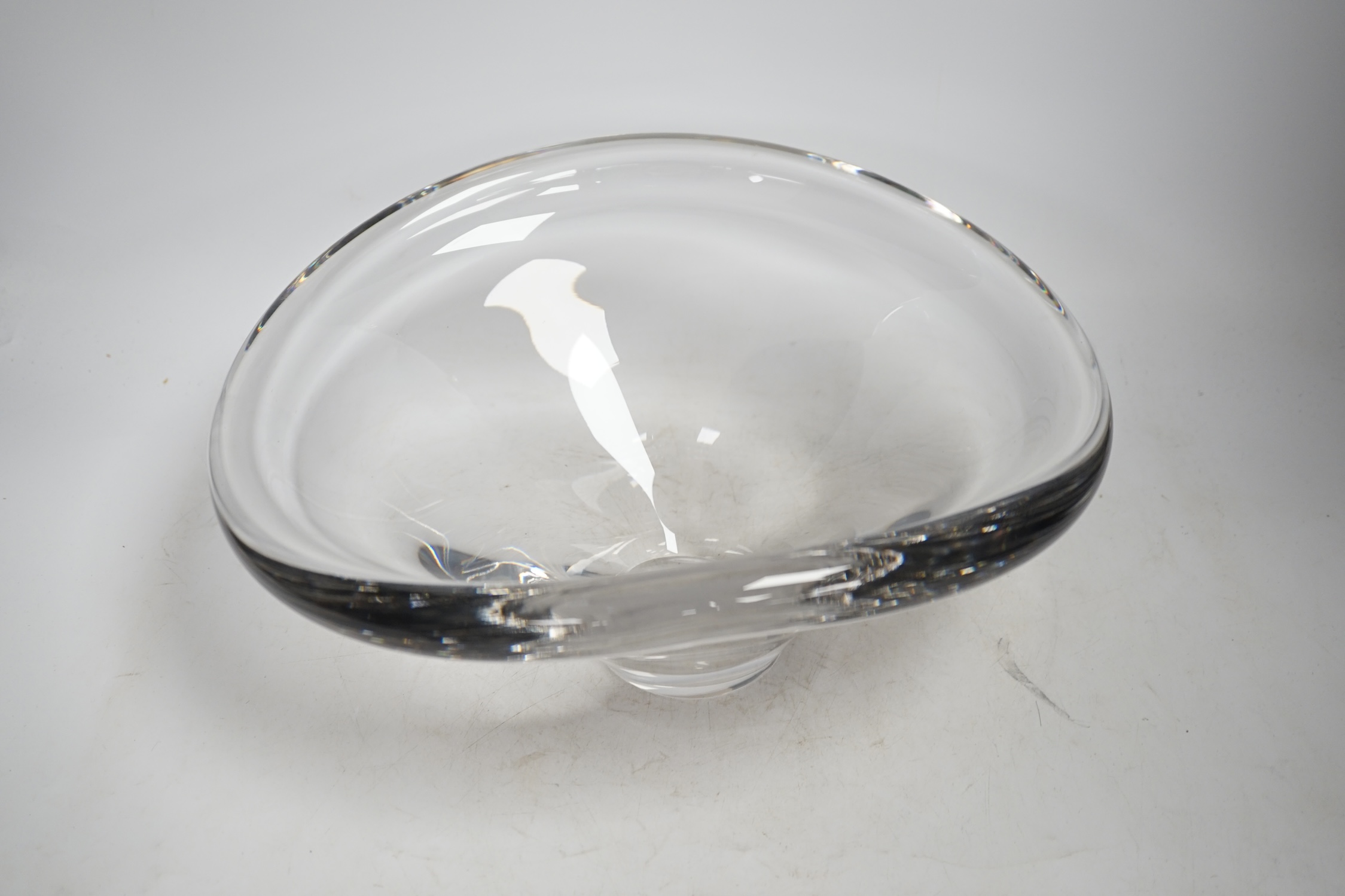 A Darlington clear glass bowl, 32cm wide, 15cm high. Condition - good